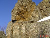 49. Paa berget vaexte det en hel del lavar, mycket av det groena paa bilden aer kartlav (Rhizocarpon geograhicum).jpg